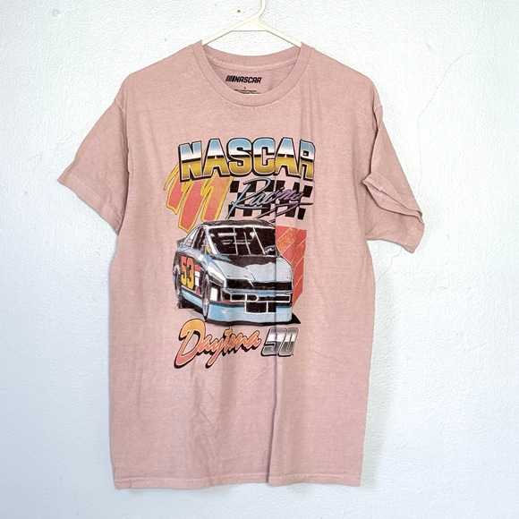 NASCAR Daytona 500 T Shirt Men Size Large Tan Graphic Tee New with Damage - Picture 1 of 6